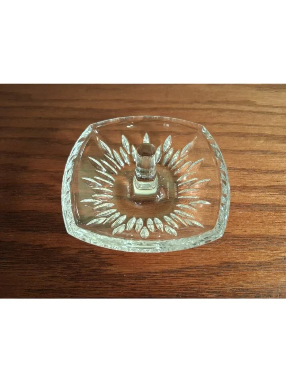 Ring Dish Holder By Vera Wang for Wedgwood Duchesse Square Crystal Vintage